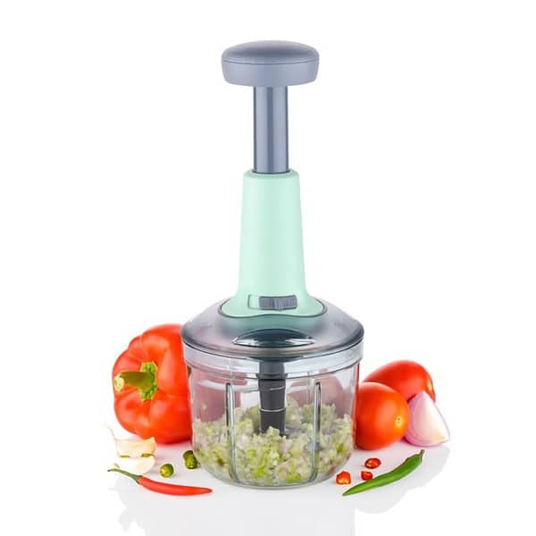 Manual Push Chopper 900ml Steel Blade Hand Press Vegetables Chopper 1 - LXINDIA.COM