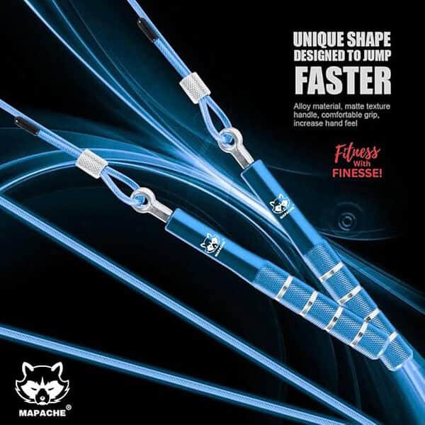 Mapache Premium Aluminium Skipping Rope for Men and Women Jumping Rope Blue 1 - LXINDIA.COM