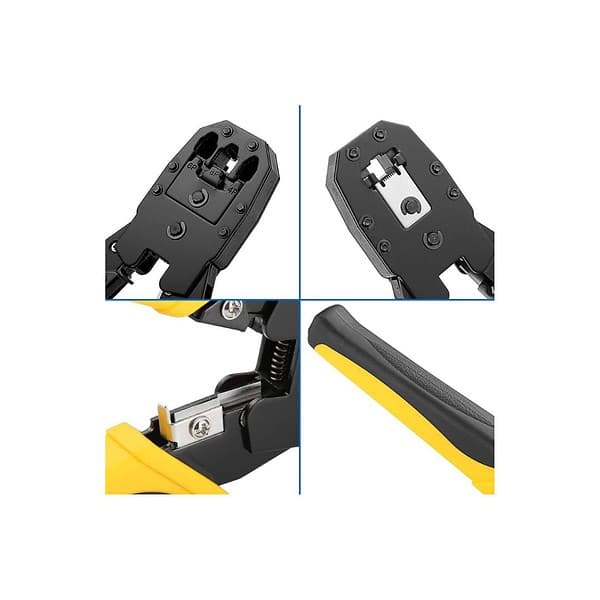 Meshiv BOSI Modular Plug Ethernet Network RJ45 RJ11 RJ12 Crimping Tool Network Cable Cutting Stripping Crimper Crimping Tool 3 in 1 Crimping Tool - LXINDIA.COM