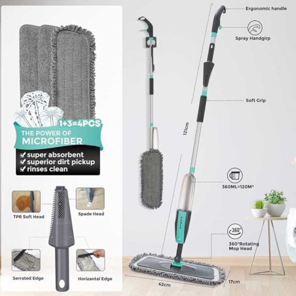 Microfiber Spray Mop for Floor Cleaning Wet Dry 1 - LXINDIA.COM