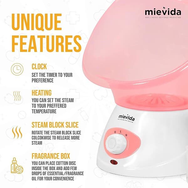 Mievida Steam Inhaler and Facial Steamer With Two Level Heat Setting2 - LXINDIA.COM