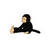 Mirada Cute Hanging Black Velcro Monkey Soft Toy - LXINDIA.COM