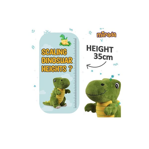 Mirada Super Soft Standing Green and Yellow Dinosaur B - LXINDIA.COM