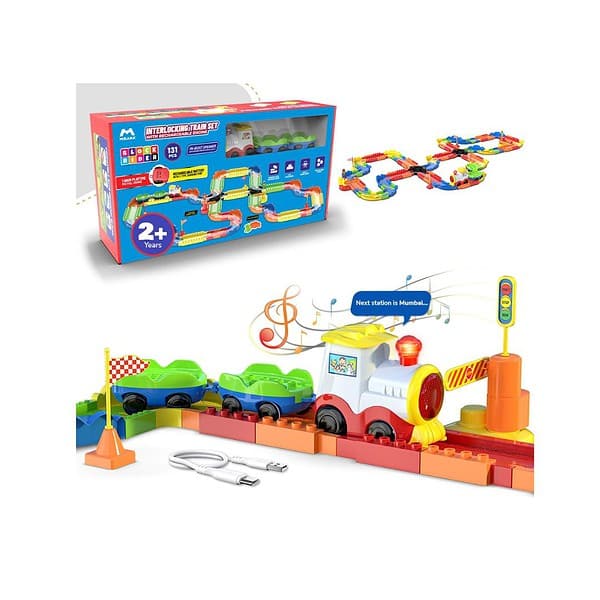 Mirana Block Rider Toy Train Set with Colorful - LXINDIA.COM