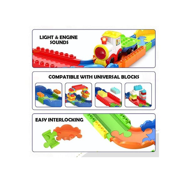 Mirana Block Rider Toy Train Set with Colorful 02 1 - LXINDIA.COM