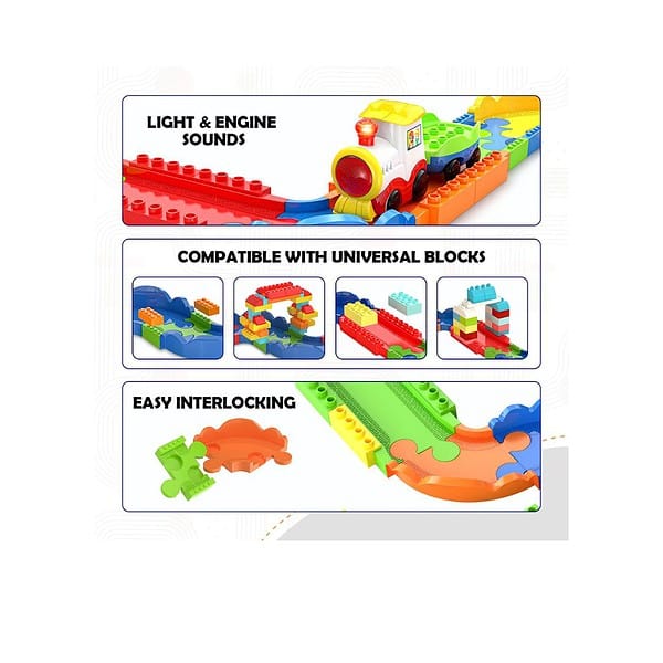 Mirana Block Rider Toy Train Set with Colorful Basic 47 Pcs02 - LXINDIA.COM