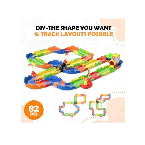 Mirana Block Rider Toy Train Set with Colorful Medium 82 Pcs02 - LXINDIA.COM