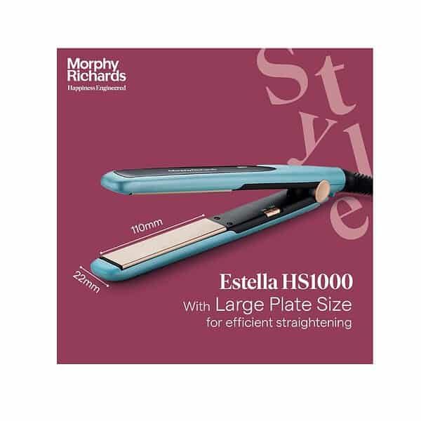 Morphy Richards HS1000 Hair Straightener for Women Aqua Blue and Black A - LXINDIA.COM