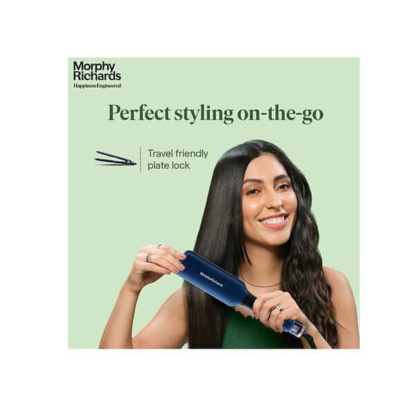 Morphy Richards Keraflow HS4501 Keratin Wide Plate Digital Hair Straightener A - LXINDIA.COM