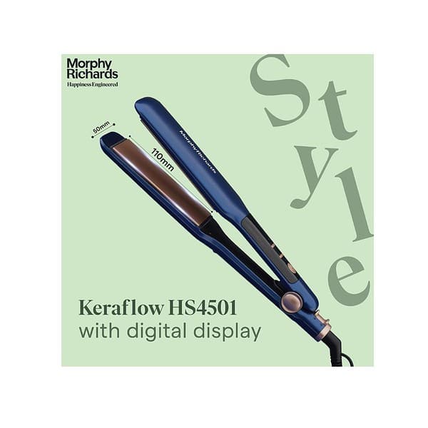 Morphy Richards Keraflow HS4501 Keratin Wide Plate Digital Hair Straightener B - LXINDIA.COM