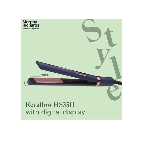 Morphy Richards Keraflow Hs3511 Digital Hair Straightener Purple and Gold A - LXINDIA.COM