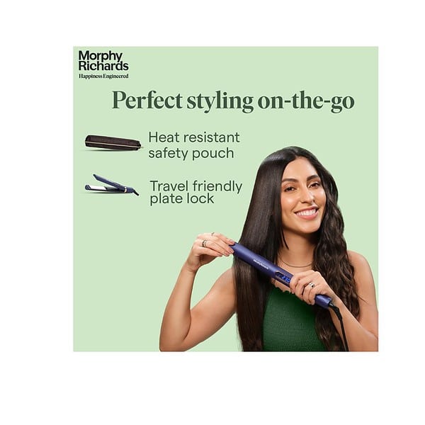 Morphy Richards Keraflow Hs3511 Digital Hair Straightener Purple and Gold B - LXINDIA.COM