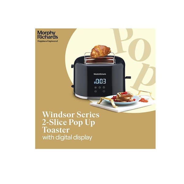 Morphy Richards Windsor Series Digital 2 Slice 800W Toster a - LXINDIA.COM