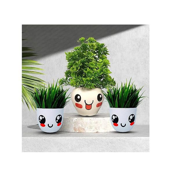 NEKI Set of 3 Artificial Plant Pots Faux Plants with Pot - LXINDIA.COM