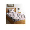 NEW LEAF Glace Cotton Floral Beige Cotton Single Bedsheets - LXINDIA.COM