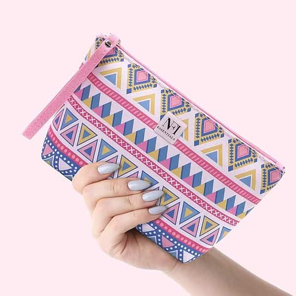 NFI essentials PU Geometric Print Makeup Pouches for Women 2 - LXINDIA.COM