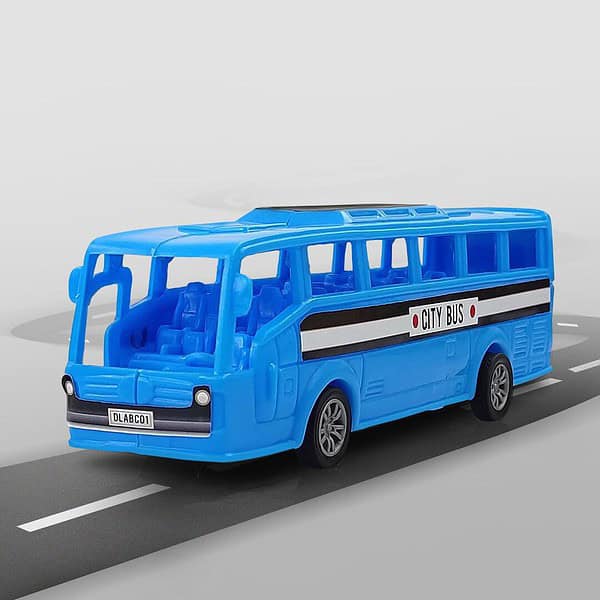 NHR Plastic Friction Powered Toy Bus for Kids Blue - LXINDIA.COM