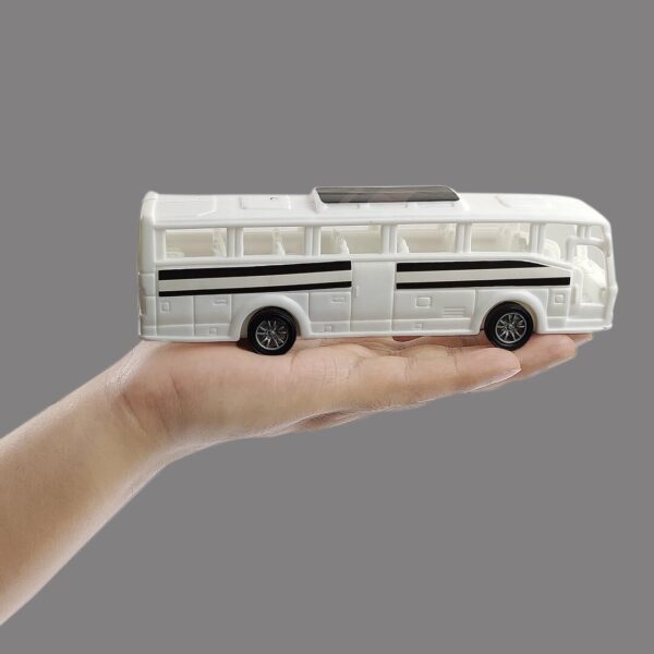 NHR Plastic Friction Powered Toy Bus for Kids White C - LXINDIA.COM