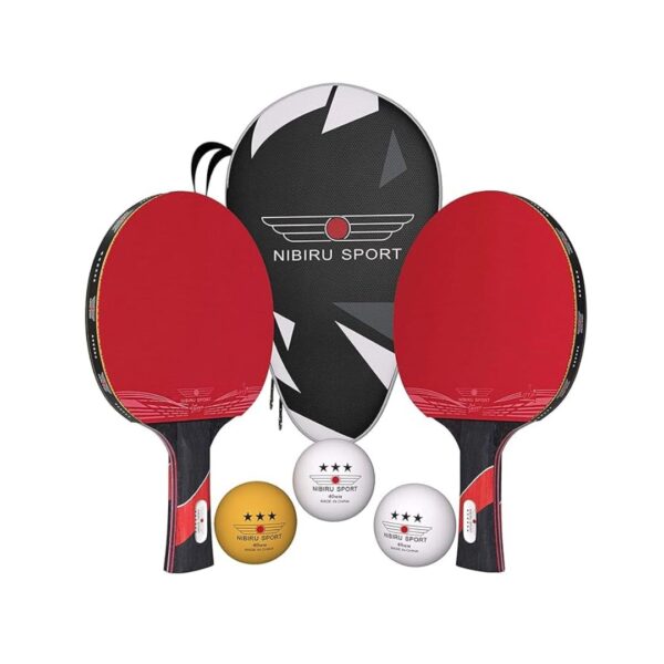 NIBIRU SPORT Ping Pong Paddles Set of 2 with 2 Rackets 3 Balls and Portable Case - LXINDIA.COM