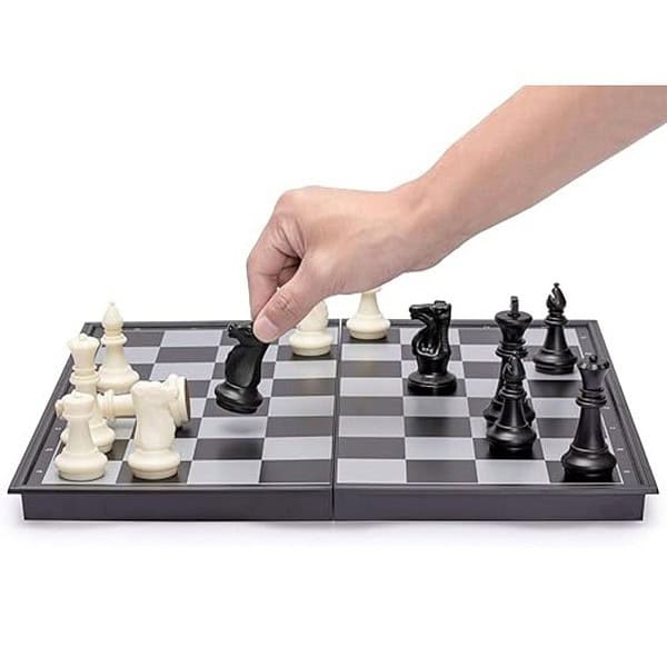 NISHCHAY ENTERPRISE Large 2 in 1 Chess Checkers Board Game Set 14 Inches 2 - LXINDIA.COM