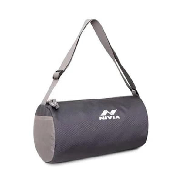 NIVIA Basic Duffle Polyester Bag Gym Bags Grey 1 - LXINDIA.COM