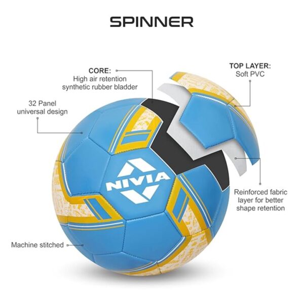 NIVIA SPINNER MACHINE STITCHED FOOTBALL SIZE 5 ARGENTINA 2 - LXINDIA.COM