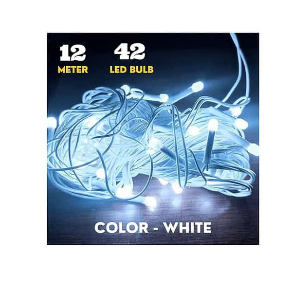 NIYAMAX 12 Meter 42 Led String Serial Lights White Pack of 2 A 1 - LXINDIA.COM