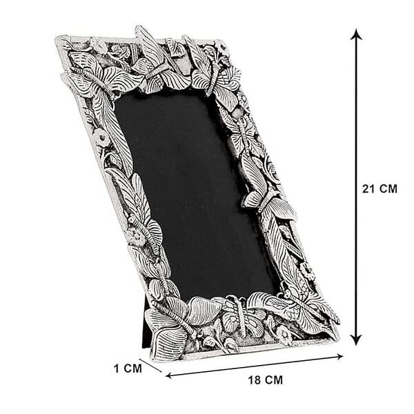 NM Aluminium Butterfly Table Top Photo Frame Silver 1 - LXINDIA.COM