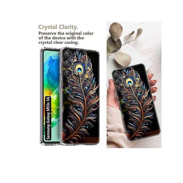 Nainz Soft Silicon Printed Designer Mobile Back Cover for Samsung Galaxy M55s 5G B - LXINDIA.COM