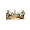 Nendle Poly Cotton Flowered Seater Sofa Cover Set Black - LXINDIA.COM