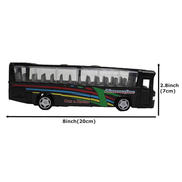 Neoinsta Plastic Pull Back School Bus Black C - LXINDIA.COM