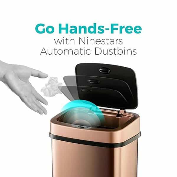 Ninestars DZT 12 5 Touchless Stylish Motion Sensor Dustbin with Lid 2 - LXINDIA.COM