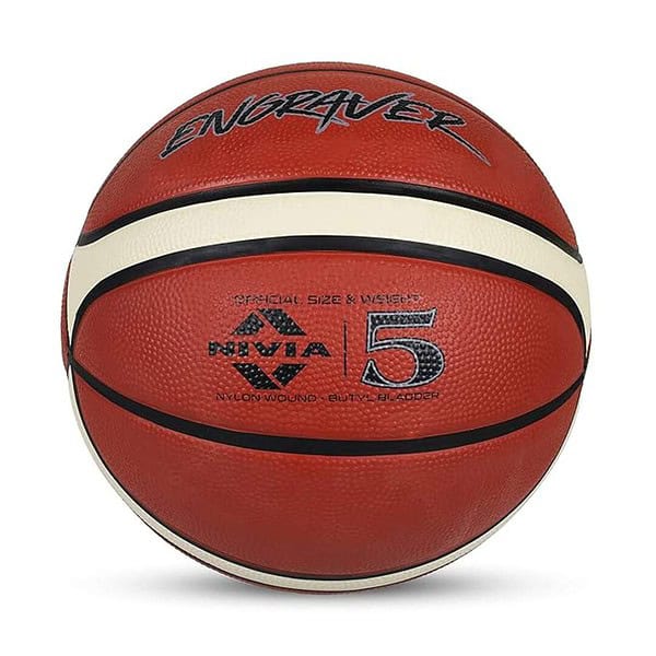 Nivia Engraver Basketball Soft Rubberized Moulded 14 Panel for Men Size 5 Brown Creme - LXINDIA.COM