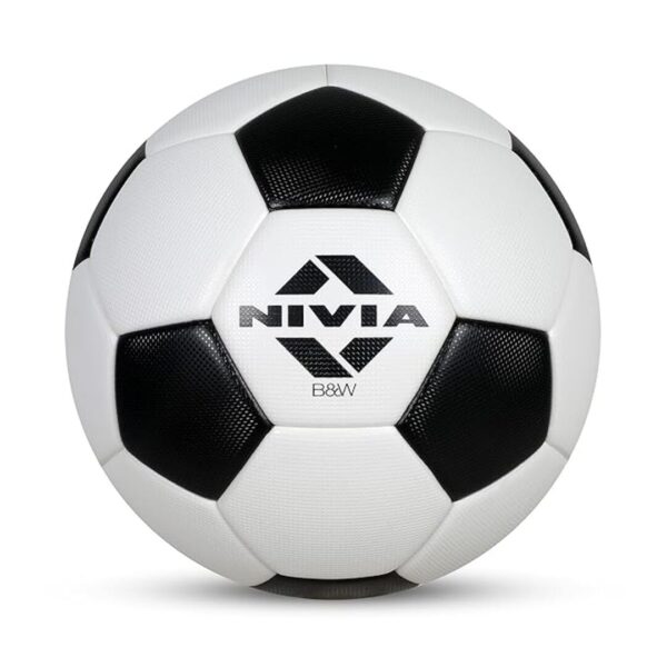 Nivia Football Football PU Football 32 Panels Size 5 Black and White - LXINDIA.COM