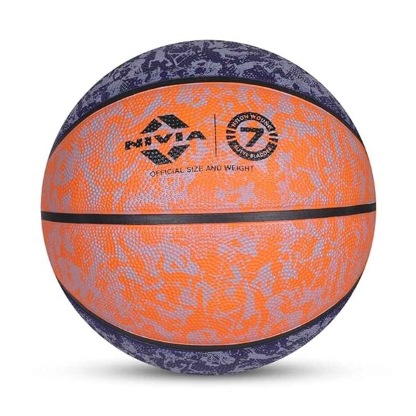 Nivia Graffiti Basketball Rubberized Moulded Panel 8 Blue Orange 3 - LXINDIA.COM