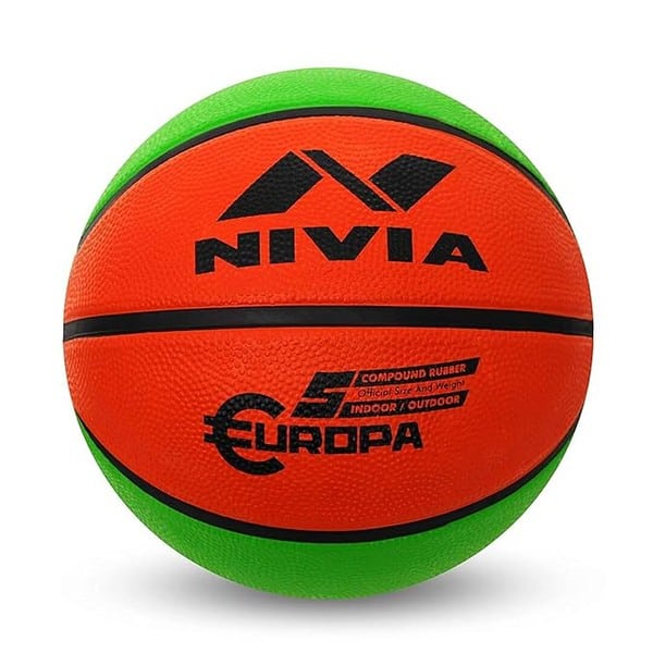 Nivia Rubber 633 Rubber Europa Basketball Size 5 Multicolour 1 - LXINDIA.COM