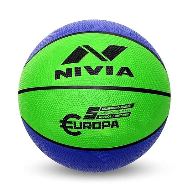 Nivia Rubber 633 Rubber Europa Basketball Size 5 Multicolour 2 - LXINDIA.COM