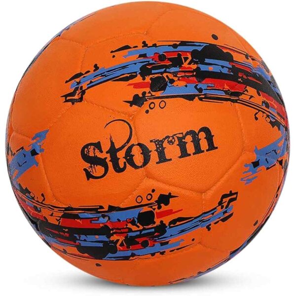 Nivia Storm Yellow Moulded Football with Ball Pump Football Size 5 Pack of 1 Orange Black 1 - LXINDIA.COM