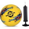 Nivia Storm Yellow Moulded Football with Ball Pump Football Size 5 Pack of 1 Yellow Black - LXINDIA.COM