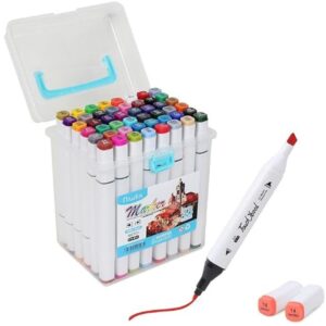 Niwlix Dual Tip Art Markers Double 48 Colours Tipped Chisel And Fine Tipe Marker Pens - LXINDIA.COM