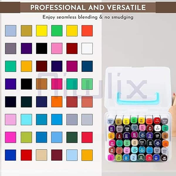 Niwlix Dual Tip Art Markers Double 48 Colours Tipped Chisel And Fine Tipe Marker Pens2 - LXINDIA.COM