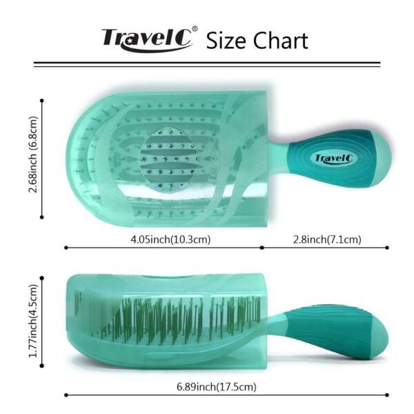 NuWay 4HAIR U.S. Patented Detangler Hair Brush for Men Women Teal1 - LXINDIA.COM