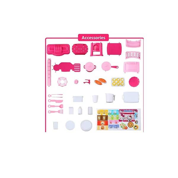 OANGO Mini Plastic Kitchen Set for Girls 47 pcs 03 - LXINDIA.COM