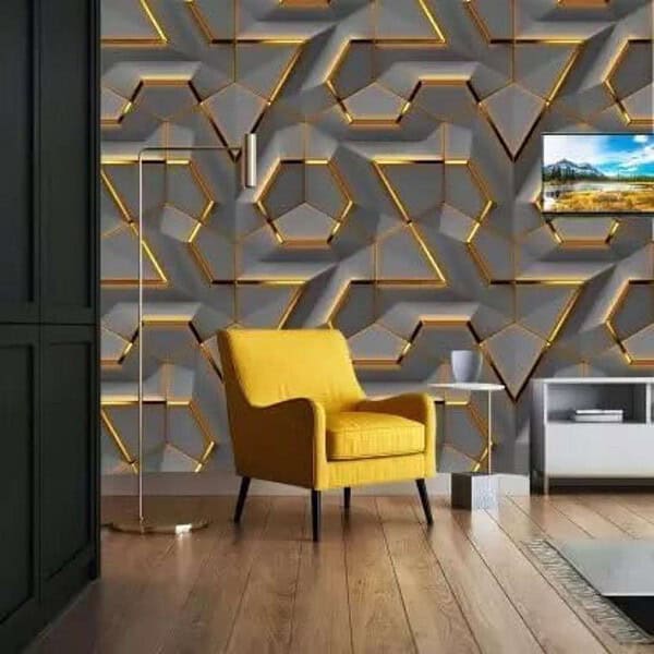 OCEANSKY 2024 New PVC Self Adhesive Wallpaper Dark Geomatrix 2 - LXINDIA.COM