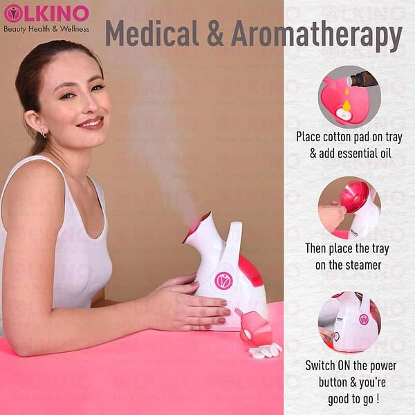 Olkino Steamer for Cough Vaporizer Steamer For Face Steam1 - LXINDIA.COM