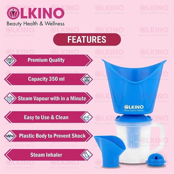 Olkino steamer for face steam and vapourisers for adult Blue1 - LXINDIA.COM