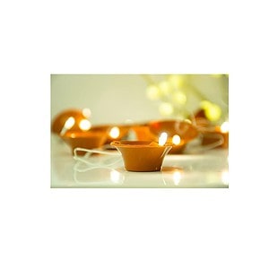 One94Store Brown Diya String Light 18 LED 3 Meter Length Diya Lamp Light Wharm White - LXINDIA.COM