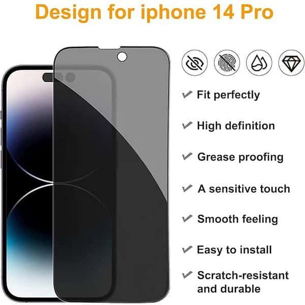 OpenTech Privacy Screen Protector Compatible For Iphone 14 Pro - LXINDIA.COM