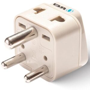 Orei USA to India Converter Plug Type D Adapter 2 in 1 CE RoHS Beige 1 Pack - LXINDIA.COM