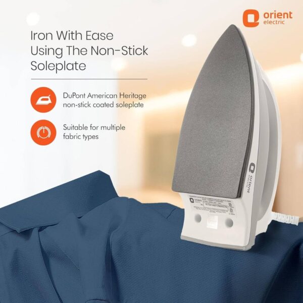 Orient Electric Fabrimate 1000 Watt Premium Dry Iron2 - LXINDIA.COM